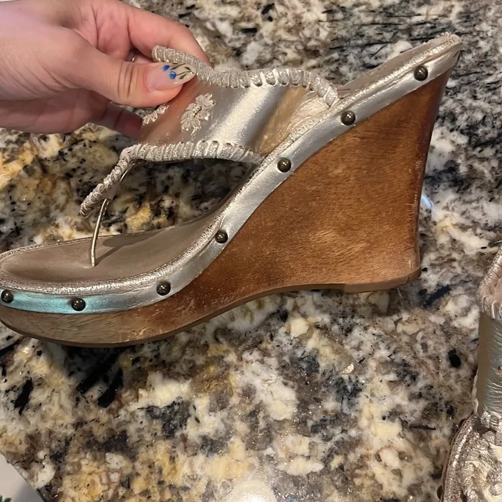 Jack Rogers Heeled Wedges